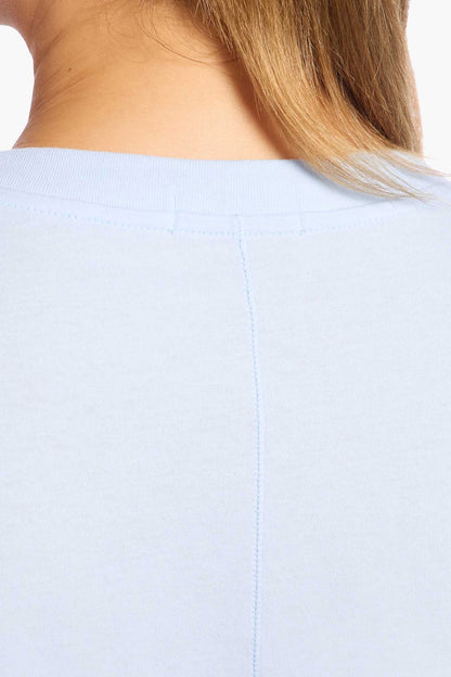 Soft Cotton V-Neck Muscle Tee | Cloud