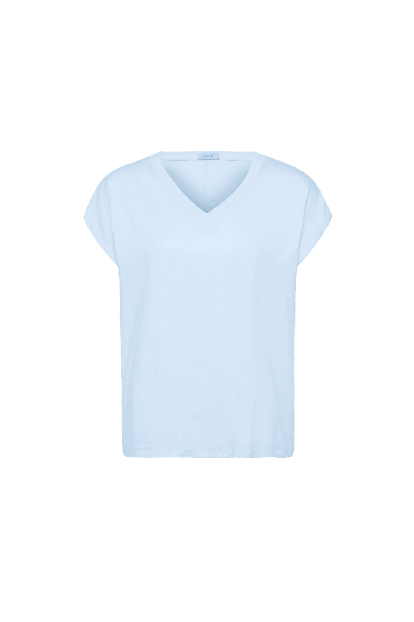 Soft Cotton V-Neck Muscle Tee | Cloud