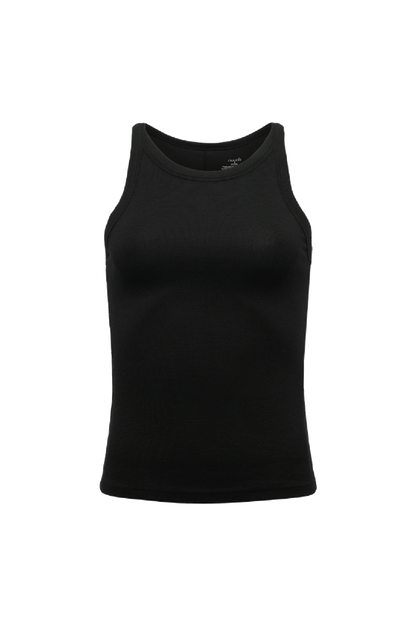 Slinky Rib Racer Tank | Black