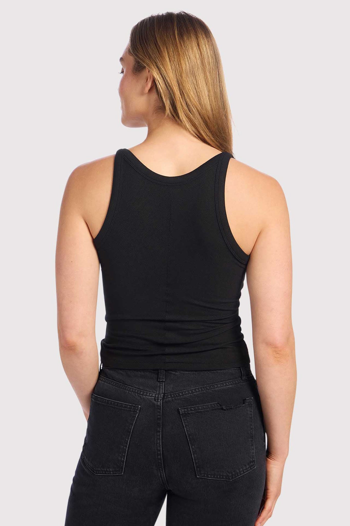 Slinky Rib Racer Tank | Black