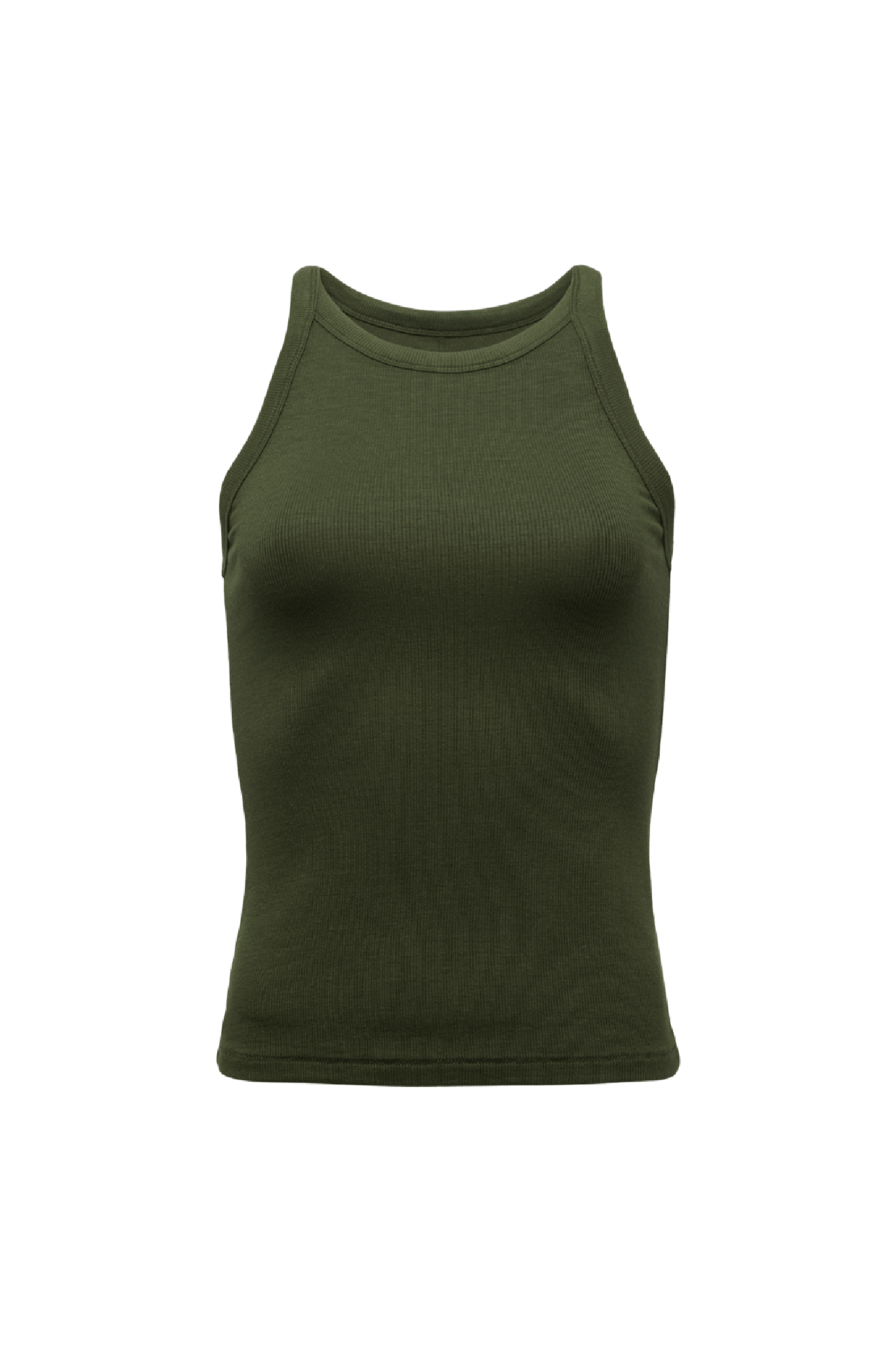 Slinky Rib Racer Tank | Darkest Olive