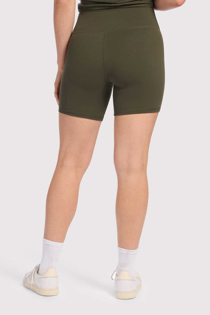 High-Waist Elevate Biker Short | Darkest Olive