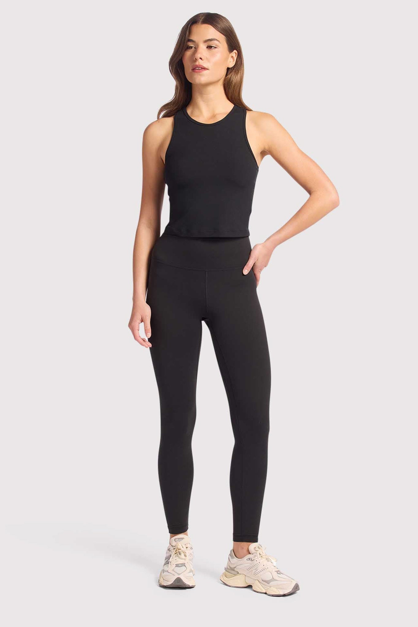 Sporty Rib Racer Tank | Black