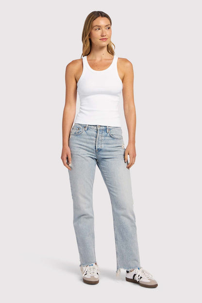 Essential Rib Tank | White