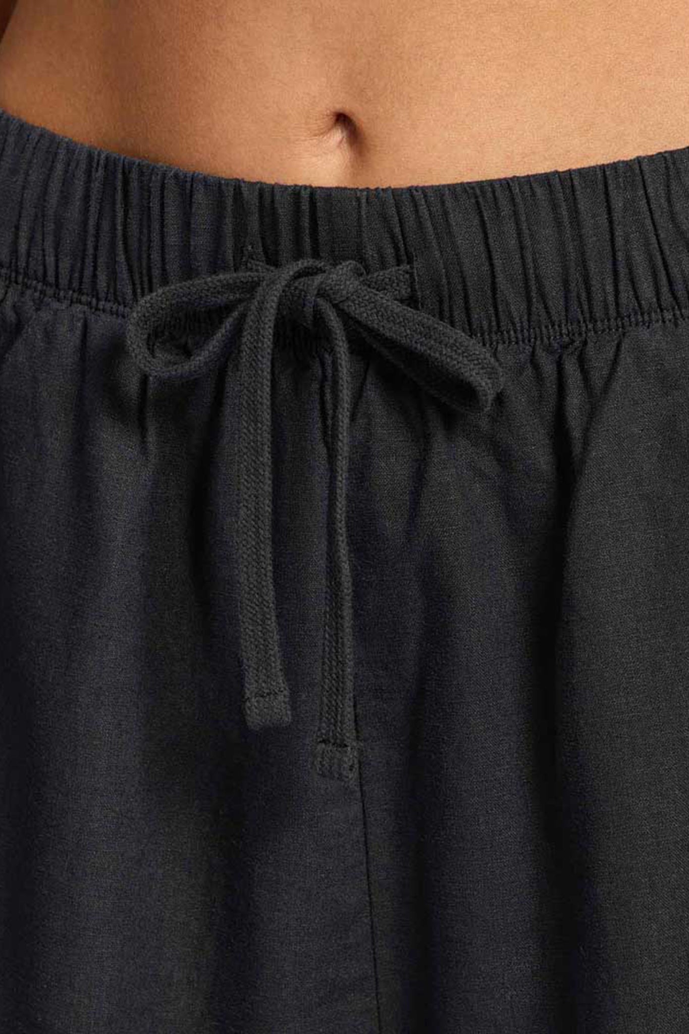 Linen Beach Short | Black