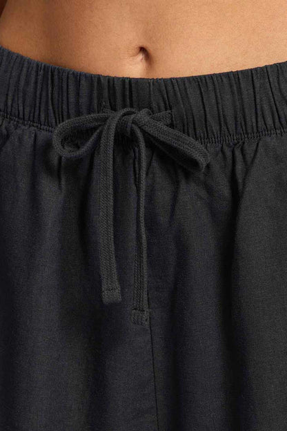 Linen Beach Short | Black