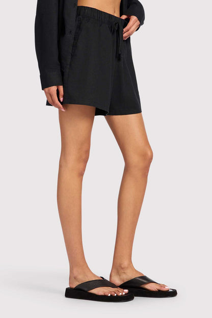 Linen Beach Short | Black