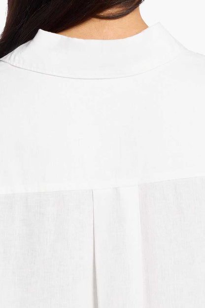 Linen Boyfriend Shirt | White