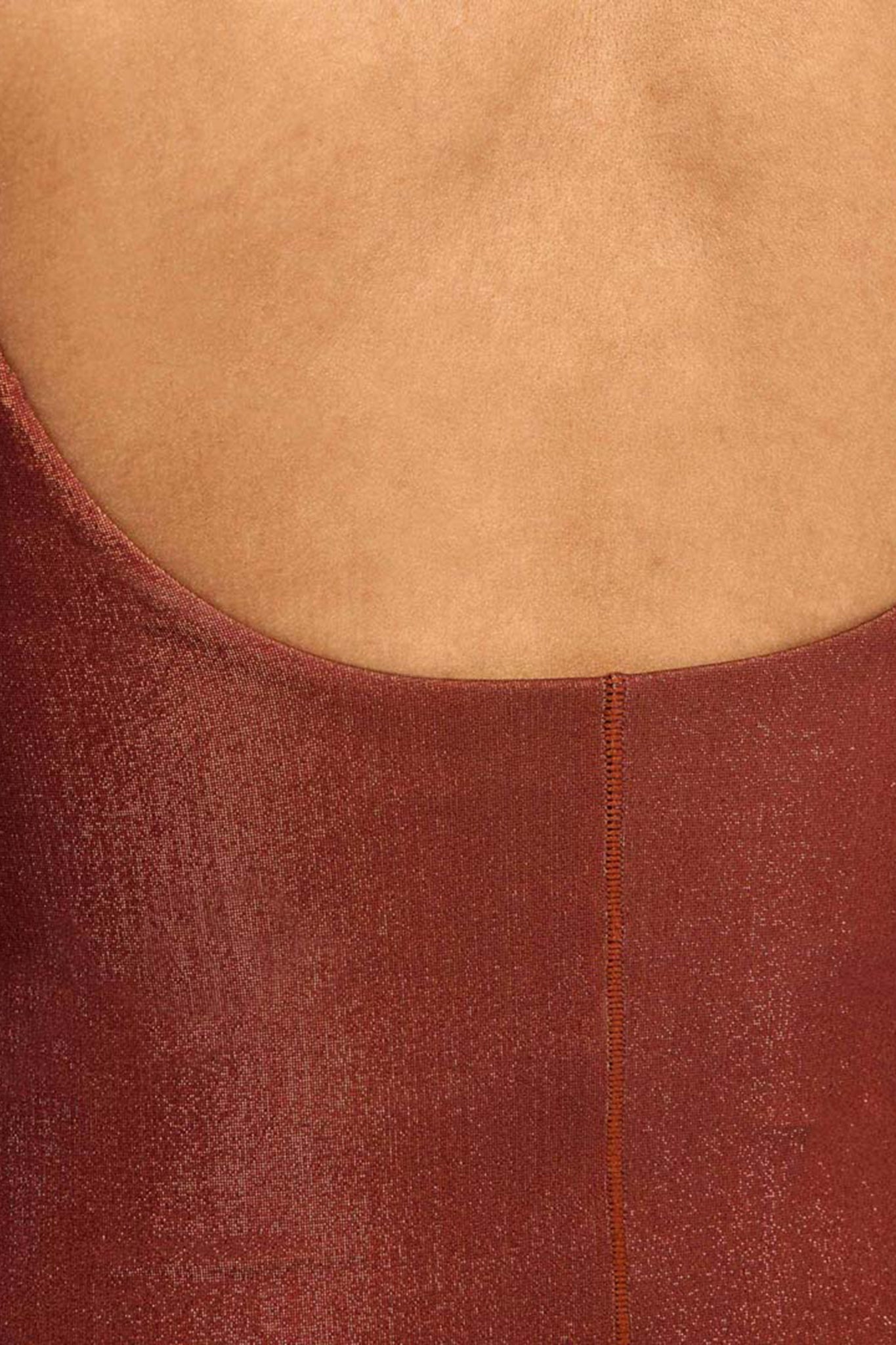 Shimmer Square Neck One Piece | Scarlet