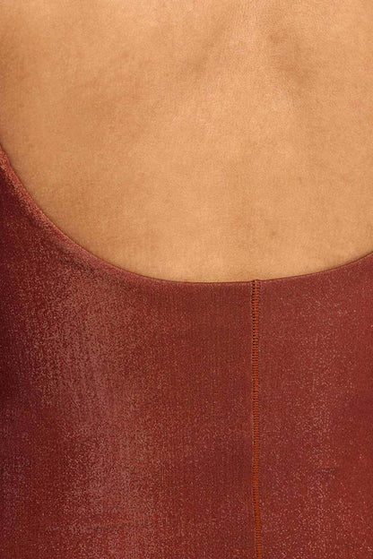 Shimmer Square Neck One Piece | Scarlet