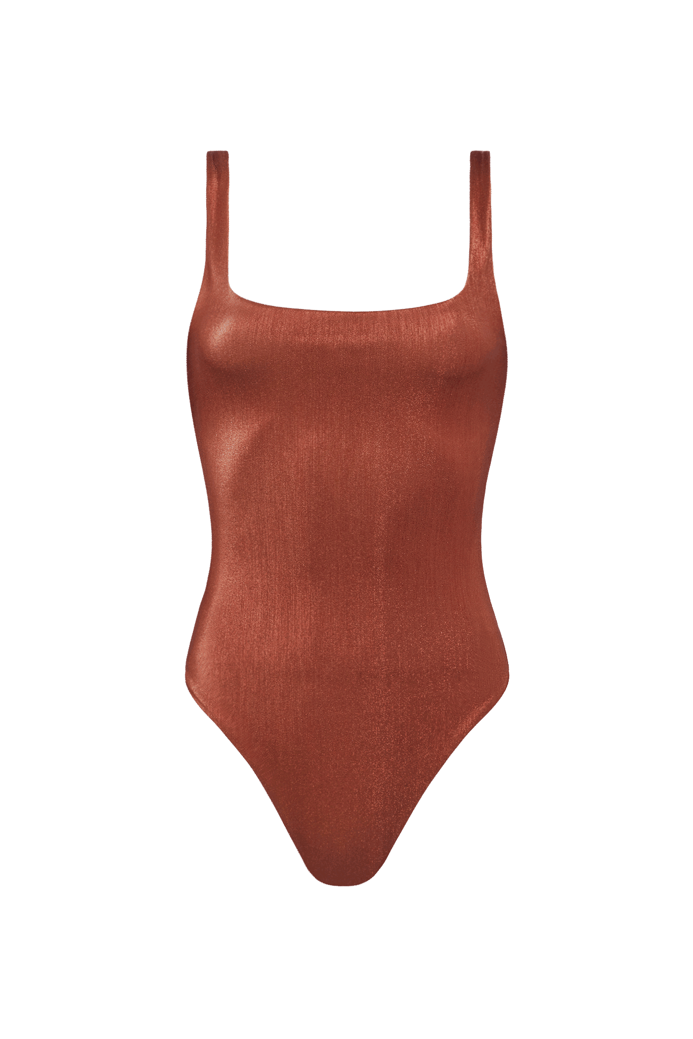 Shimmer Square Neck One Piece | Scarlet