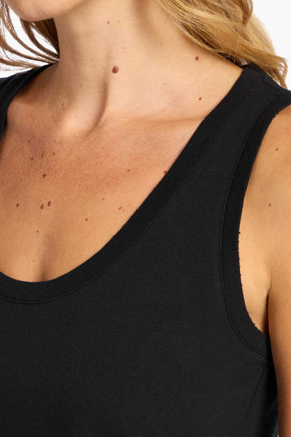 Soft Cotton Everyday Tank | Black