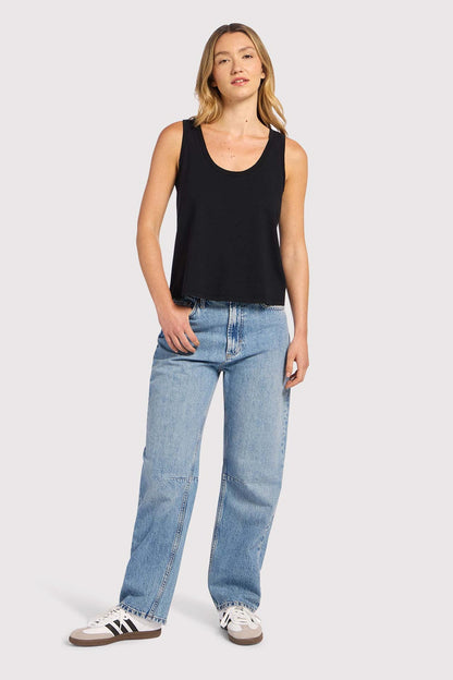 Soft Cotton Everyday Tank | Black