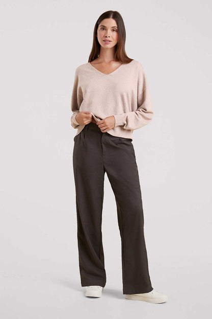 Luxe Knit V-Neck Sweater | Doe
