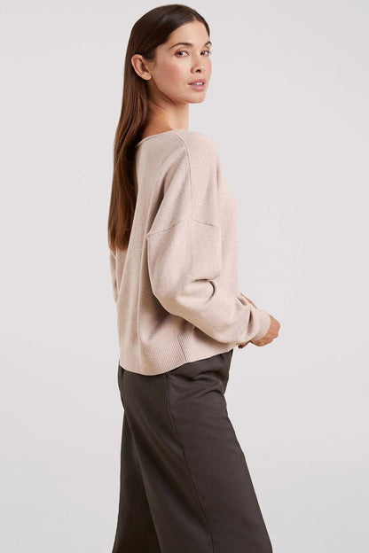 Luxe Knit V-Neck Sweater | Doe