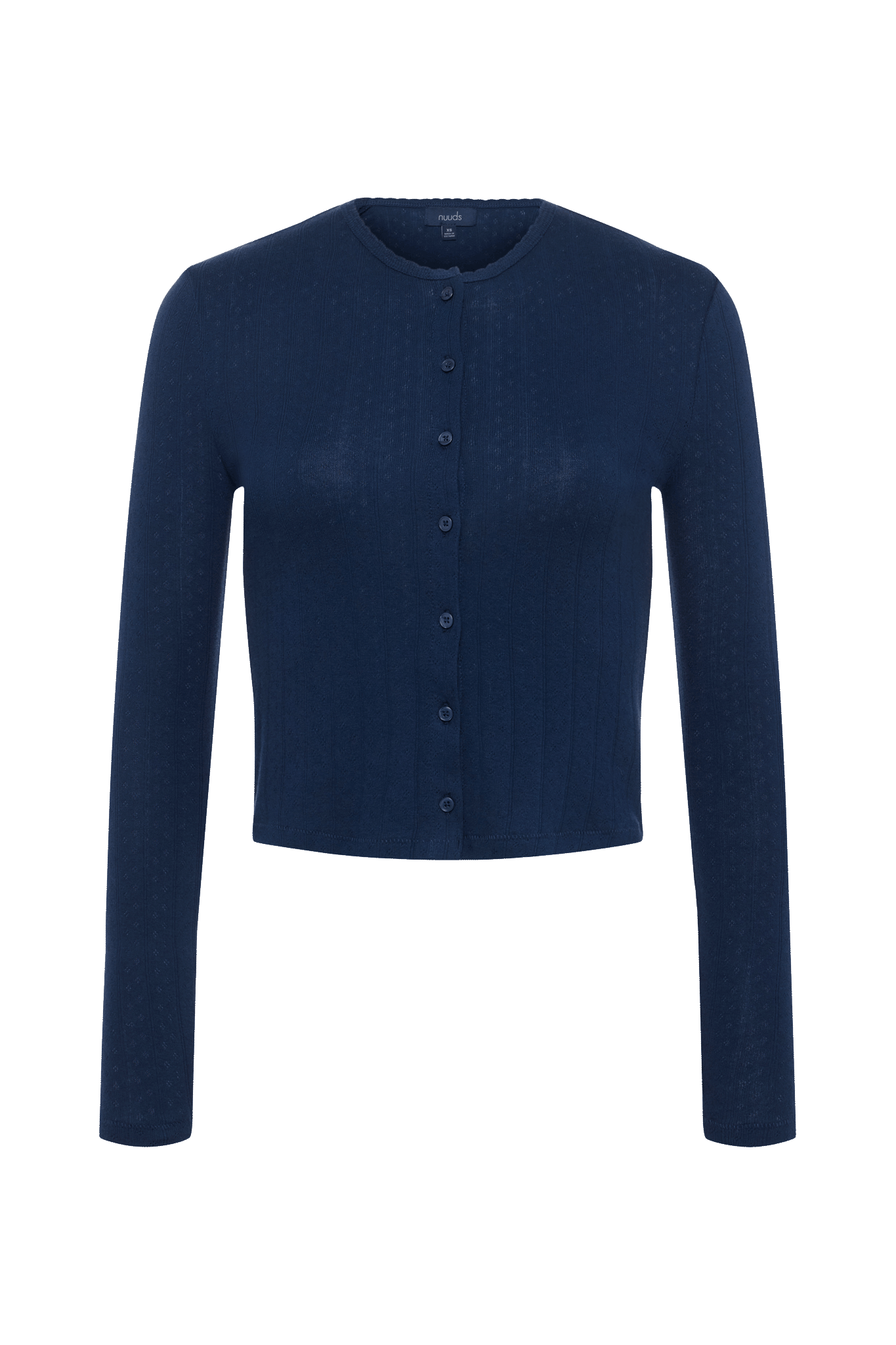 Pointelle Cardigan | Navy