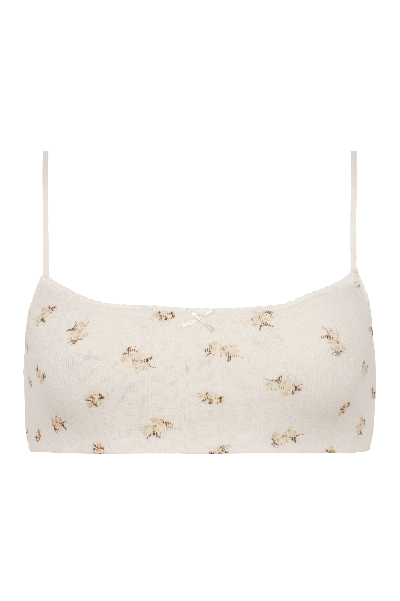 Pointelle Bralette | Ditsy Pearl