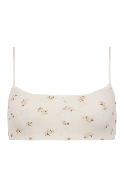 Pointelle Bralette | Ditsy Pearl