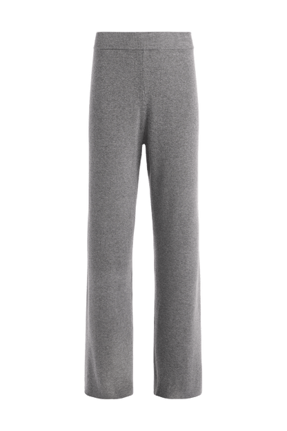 Ribbed Sweater Wide Leg Pant | Charcoal