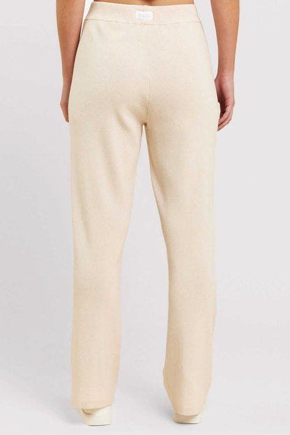 Ribbed Sweater Wide Leg Pant | Heather Bone