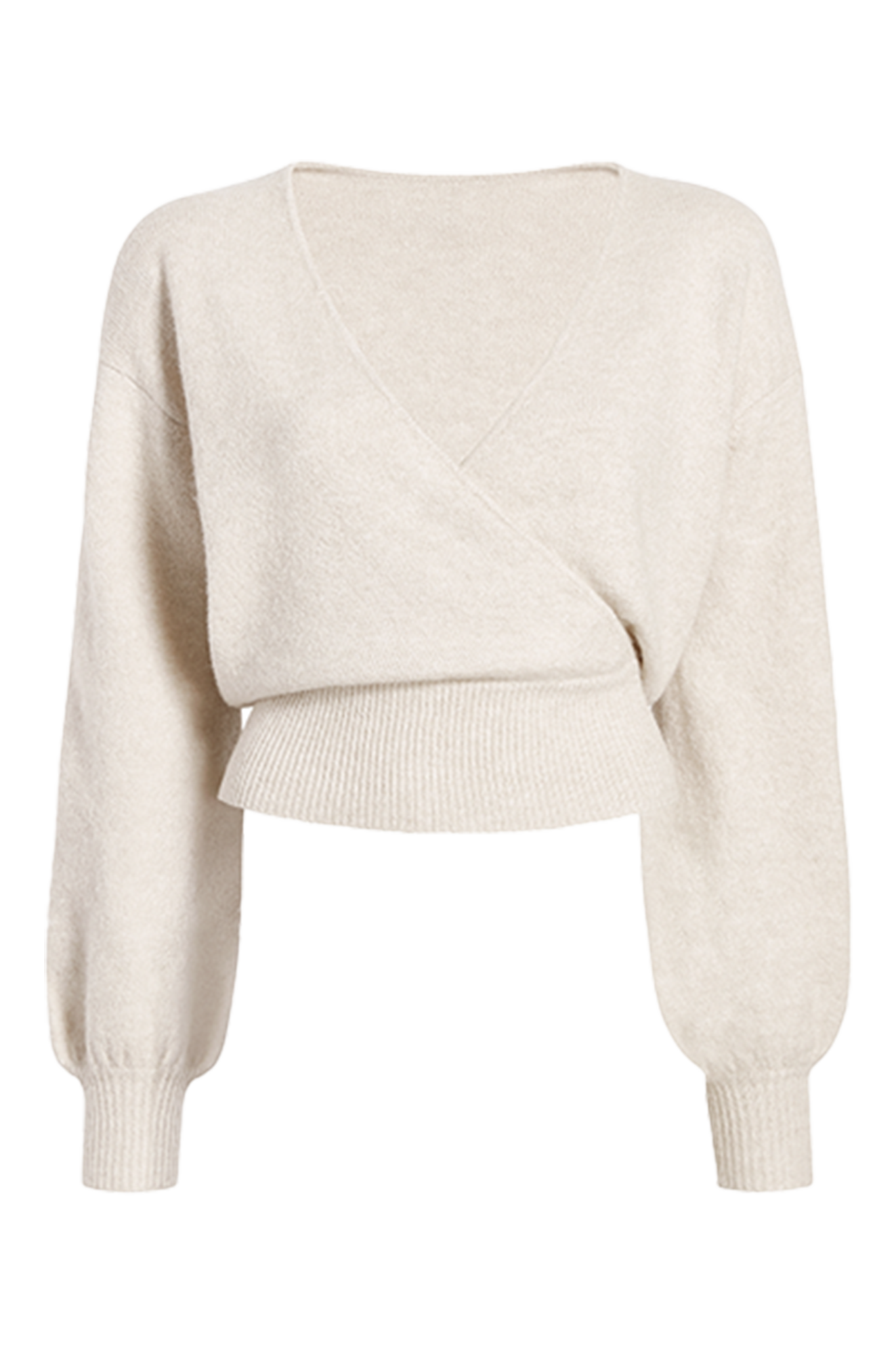 Cozy Knit Wrap Sweater | Bone