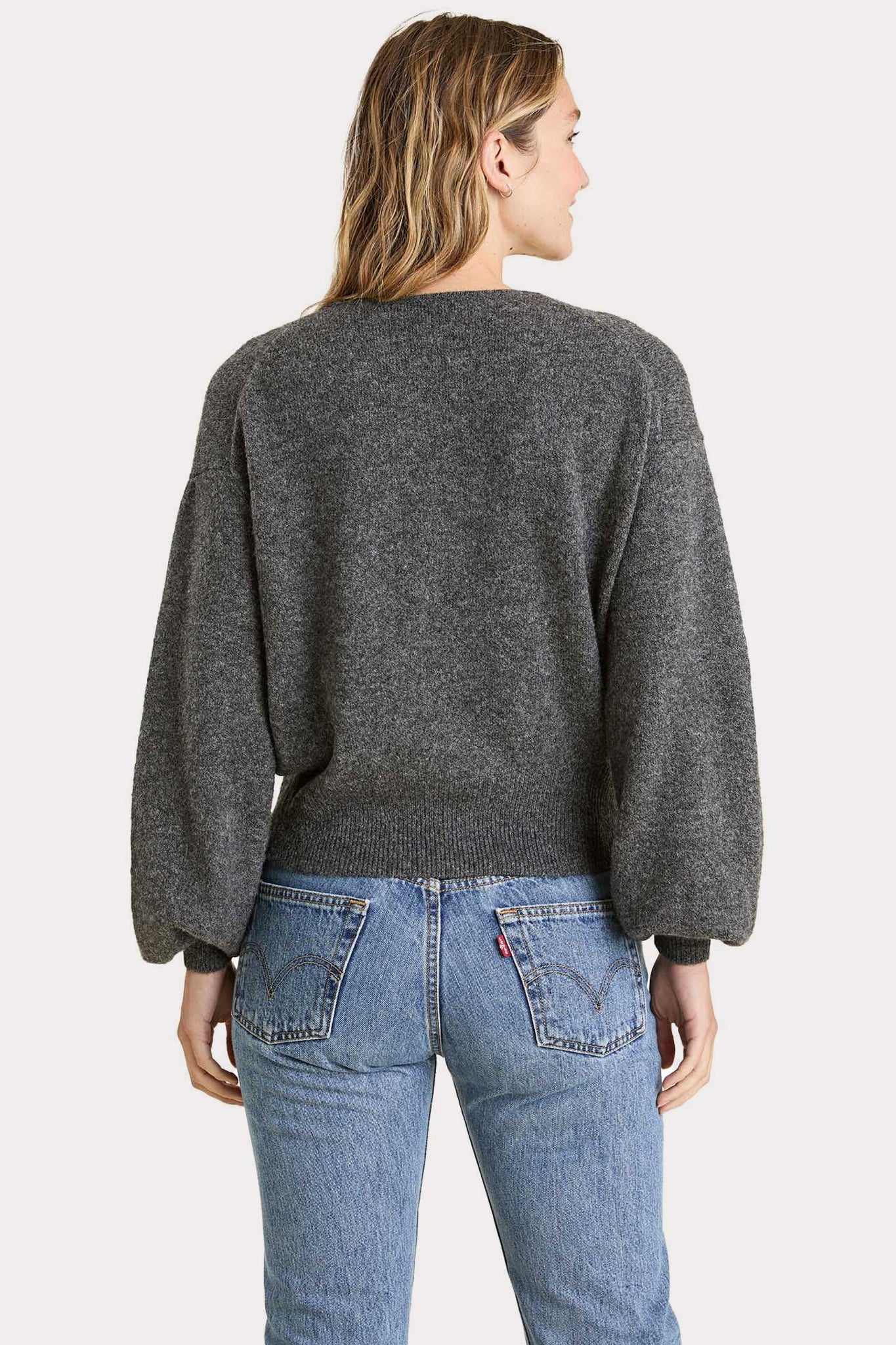 Cozy Knit Wrap Sweater | Charcoal