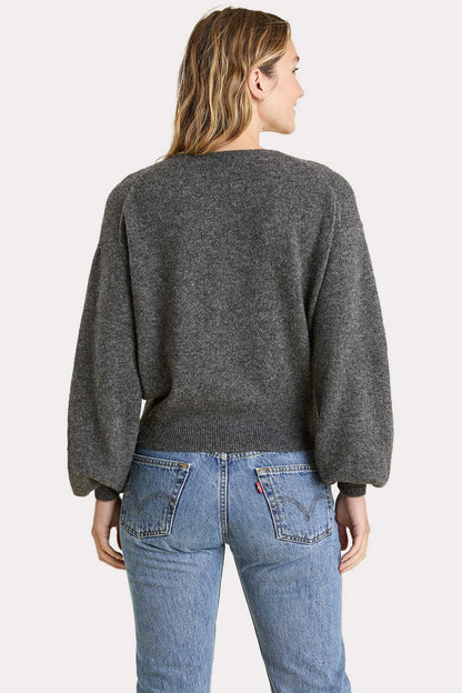 Cozy Knit Wrap Sweater | Charcoal