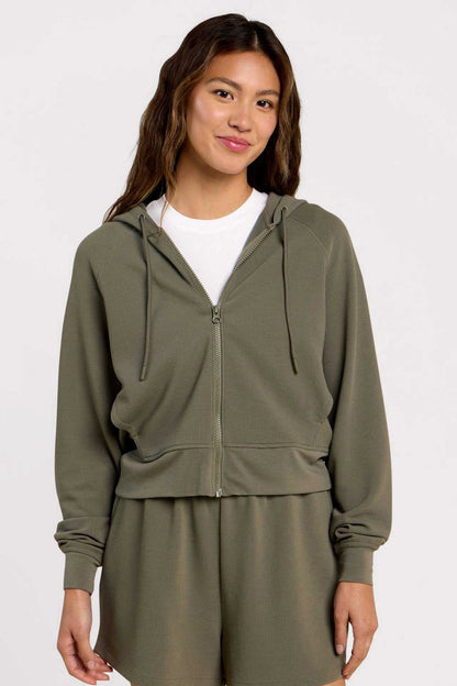 Performance Waffle Zip-Up Hoodie