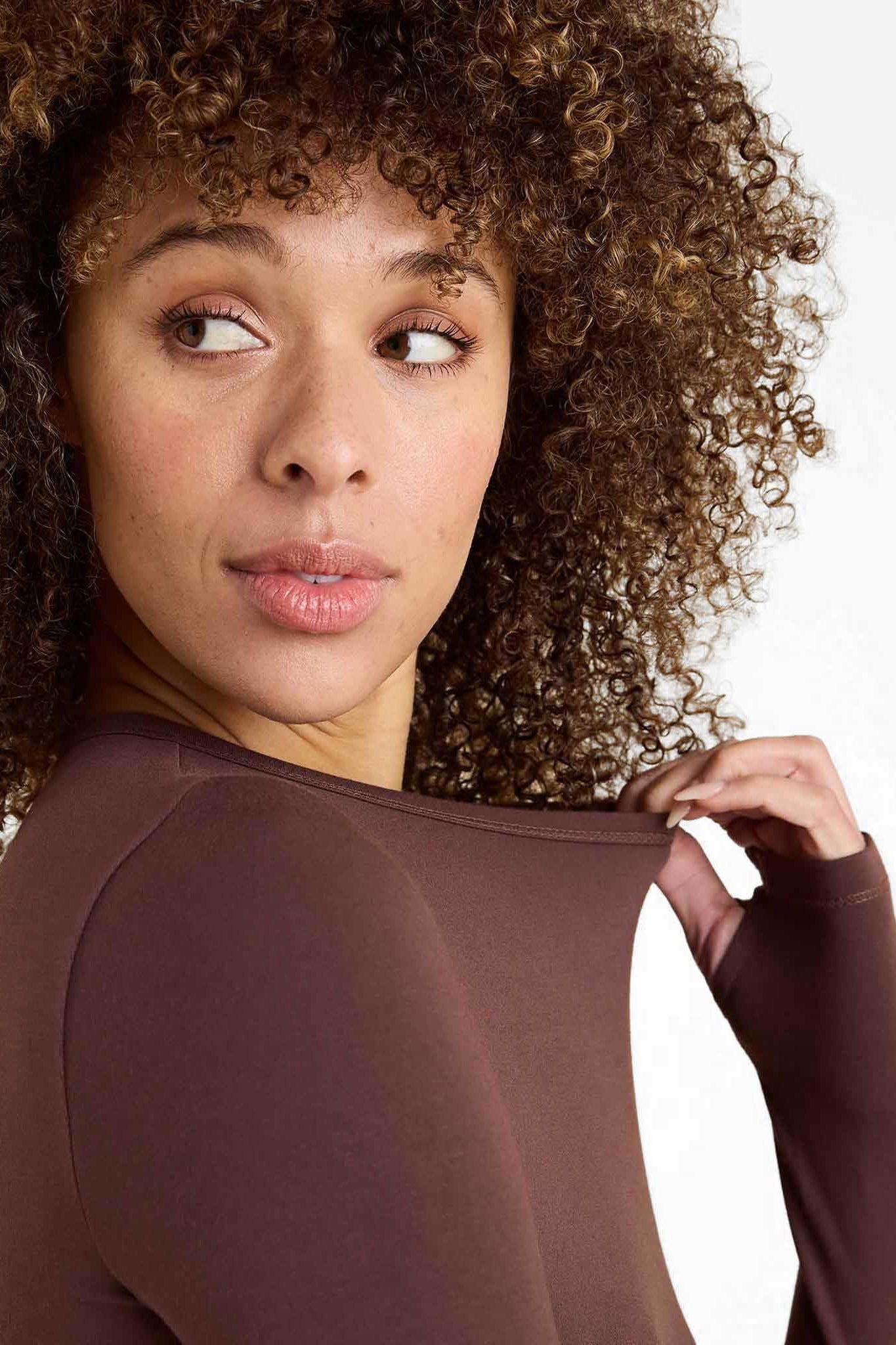 SwiftStretch Long Sleeve Shirt | Coffee