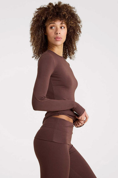 SwiftStretch Long Sleeve Shirt | Coffee