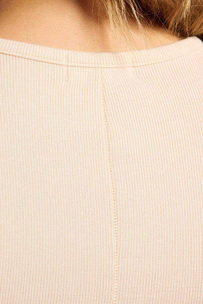 Slinky Rib Tee | Bone