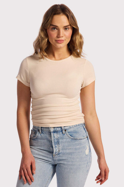Slinky Rib Tee | Bone