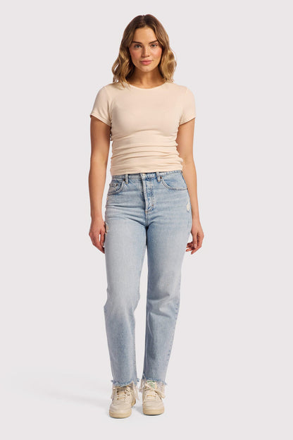 Slinky Rib Tee | Bone