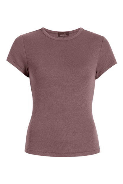 Slinky Rib Tee | Coffee