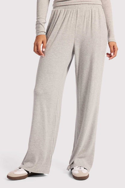 Slinky Rib Lounge Pant | Heather Grey