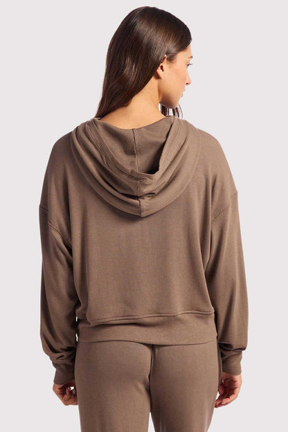 Slinky Rib Hoodie | Mocha