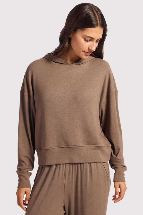 Slinky Rib Hoodie | Mocha