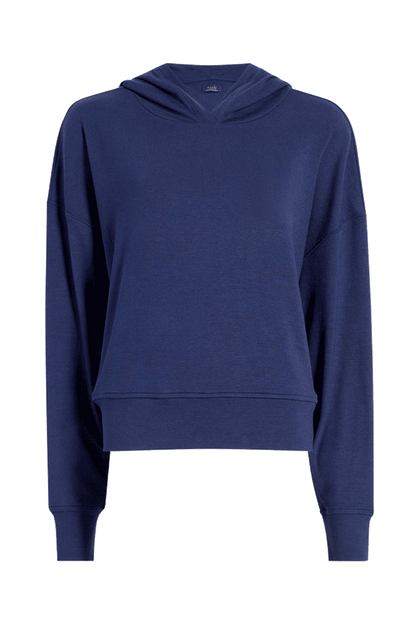 Slinky Rib Hoodie | Navy