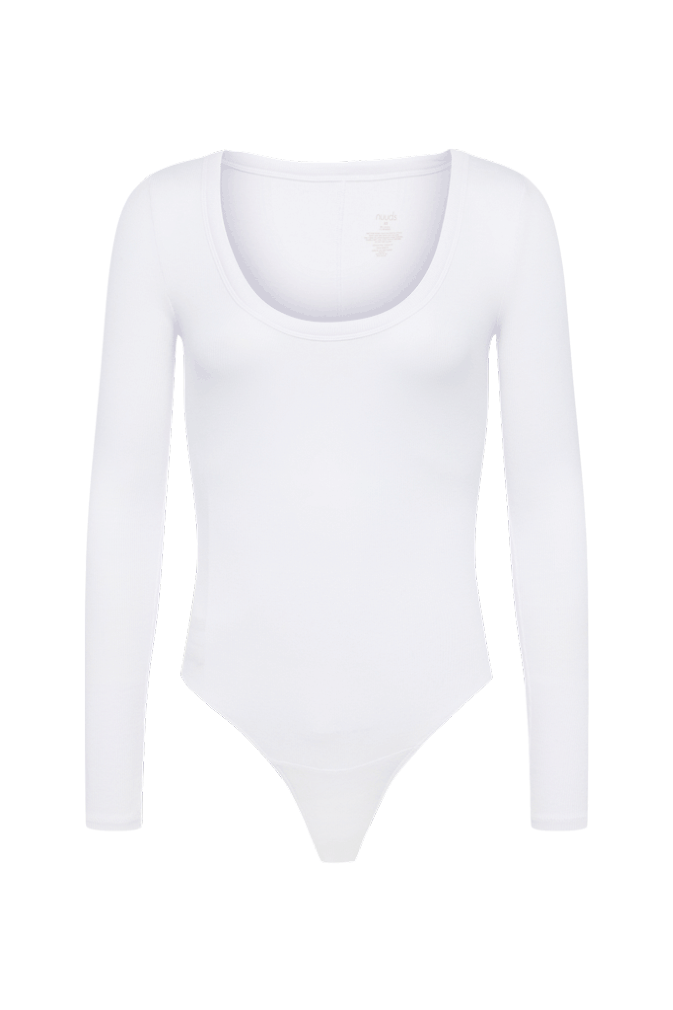 Slinky Rib Long Sleeve Bodysuit | White