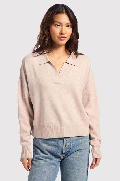 Luxe Knit Polo Sweater | Doe
