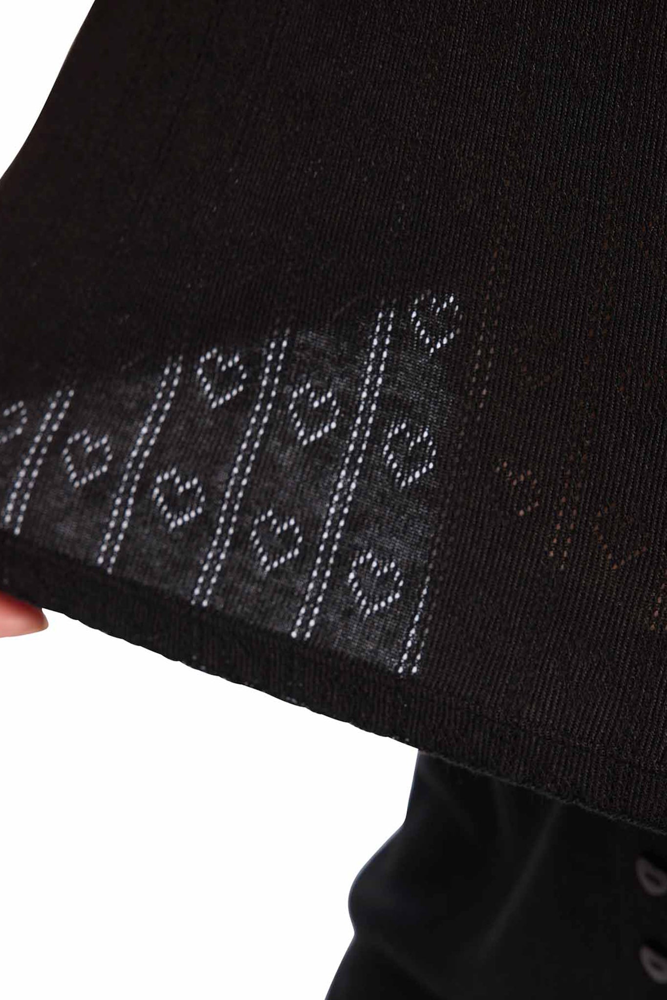 Heart Pointelle Pajama Tee | Black