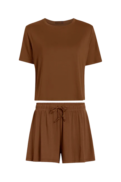 Pajama Short Set | Chocolate