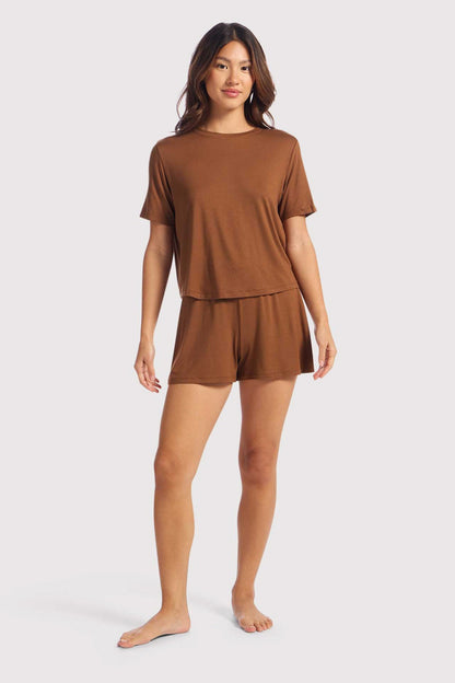 Pajama Short Set | Chocolate
