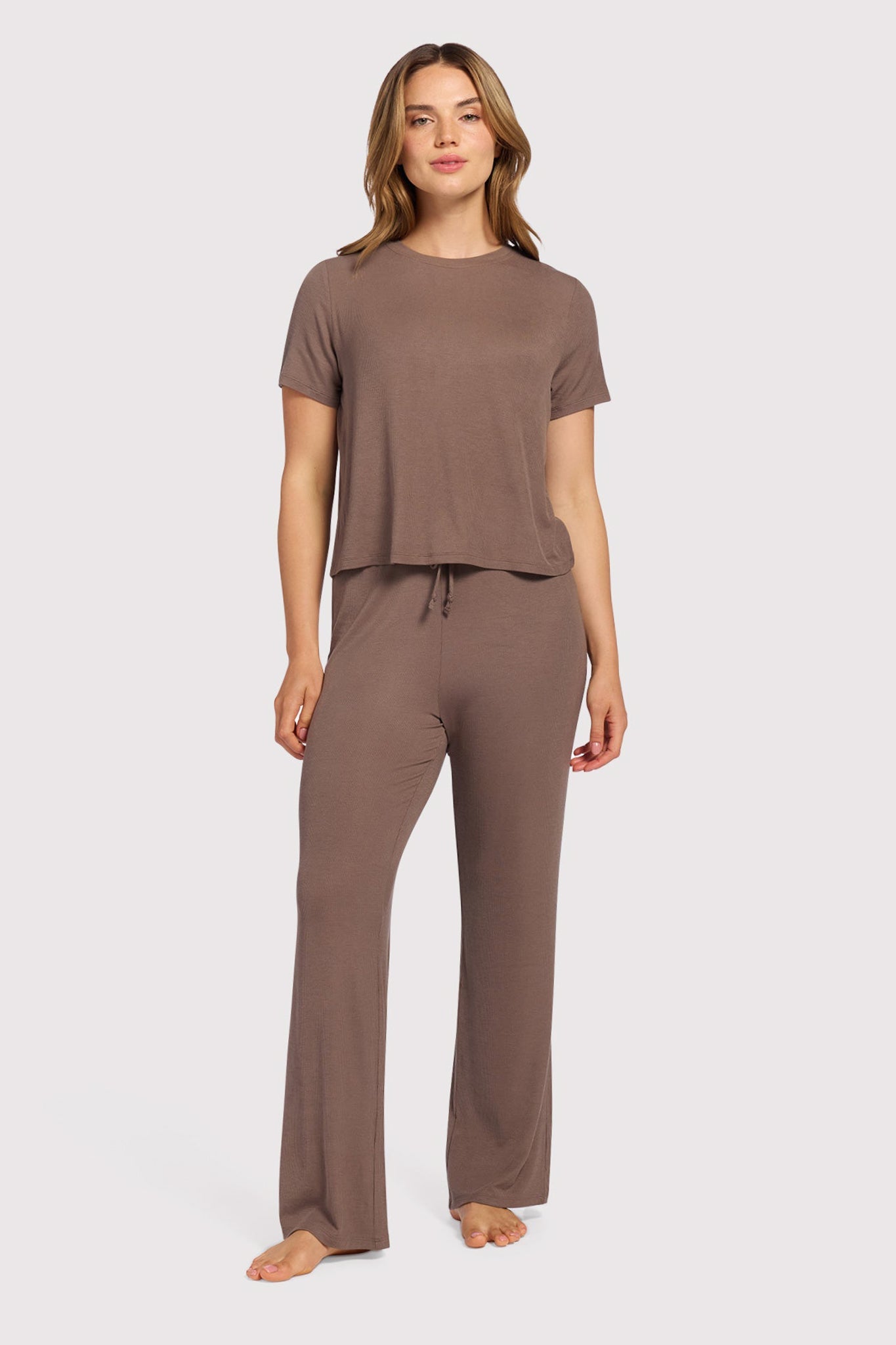 Ribbed Pajama Set | Mocha