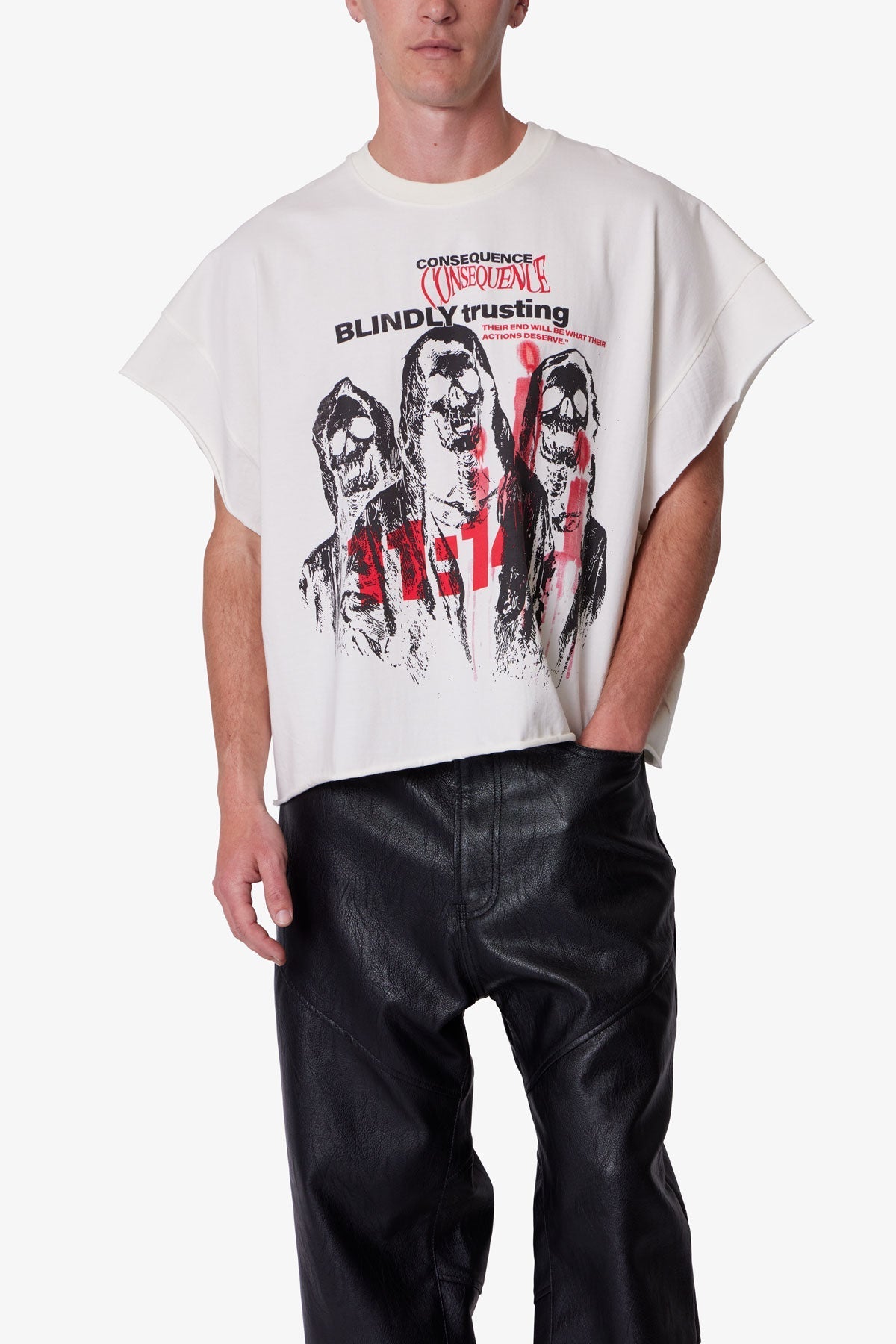 Grim Cutoff Tee - Off White