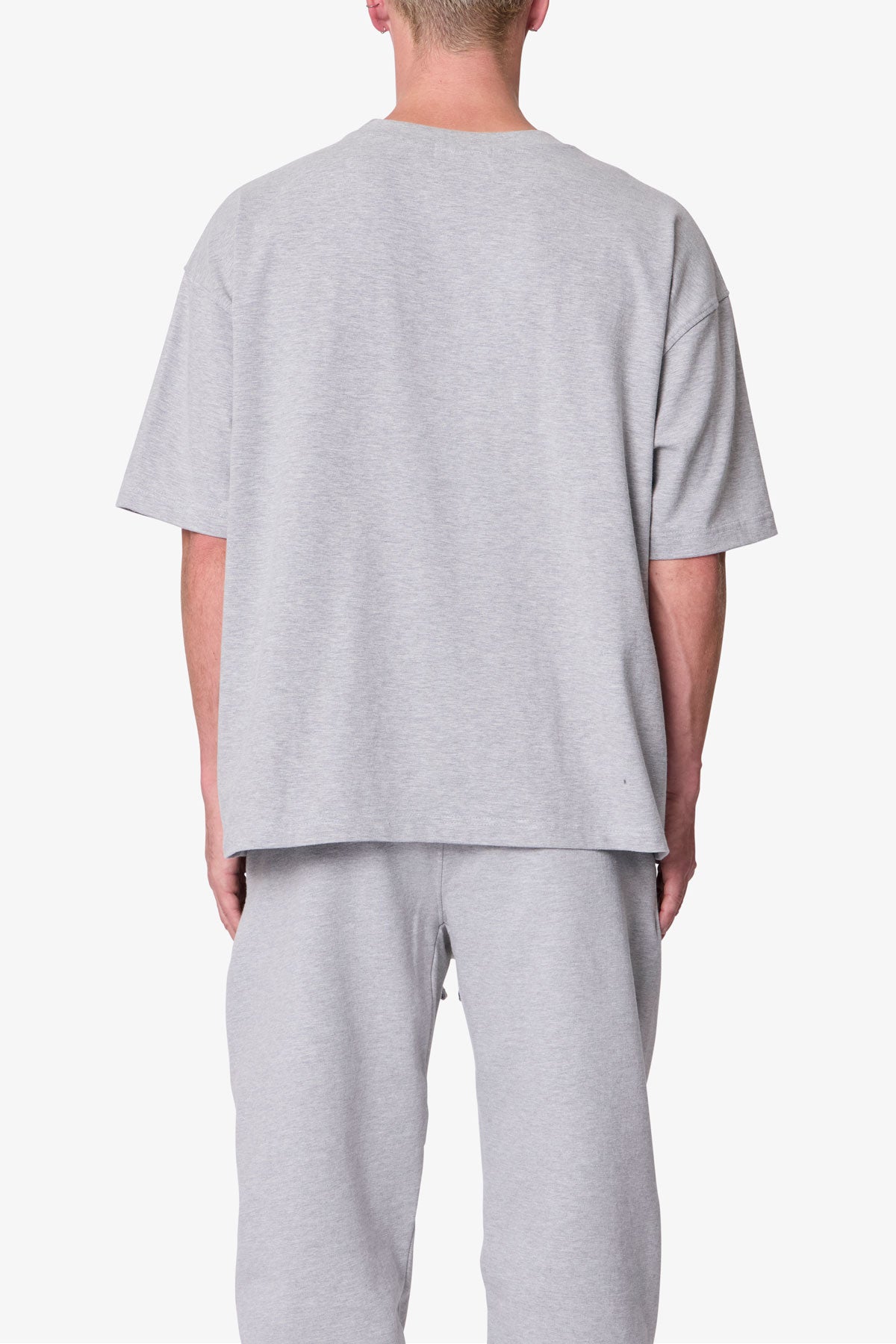 Heavy Basic Boxy Tee - Marled Grey