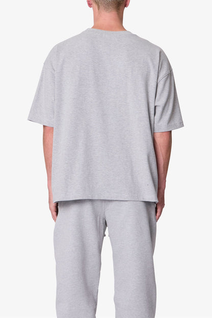 Heavy Basic Boxy Tee - Marled Grey