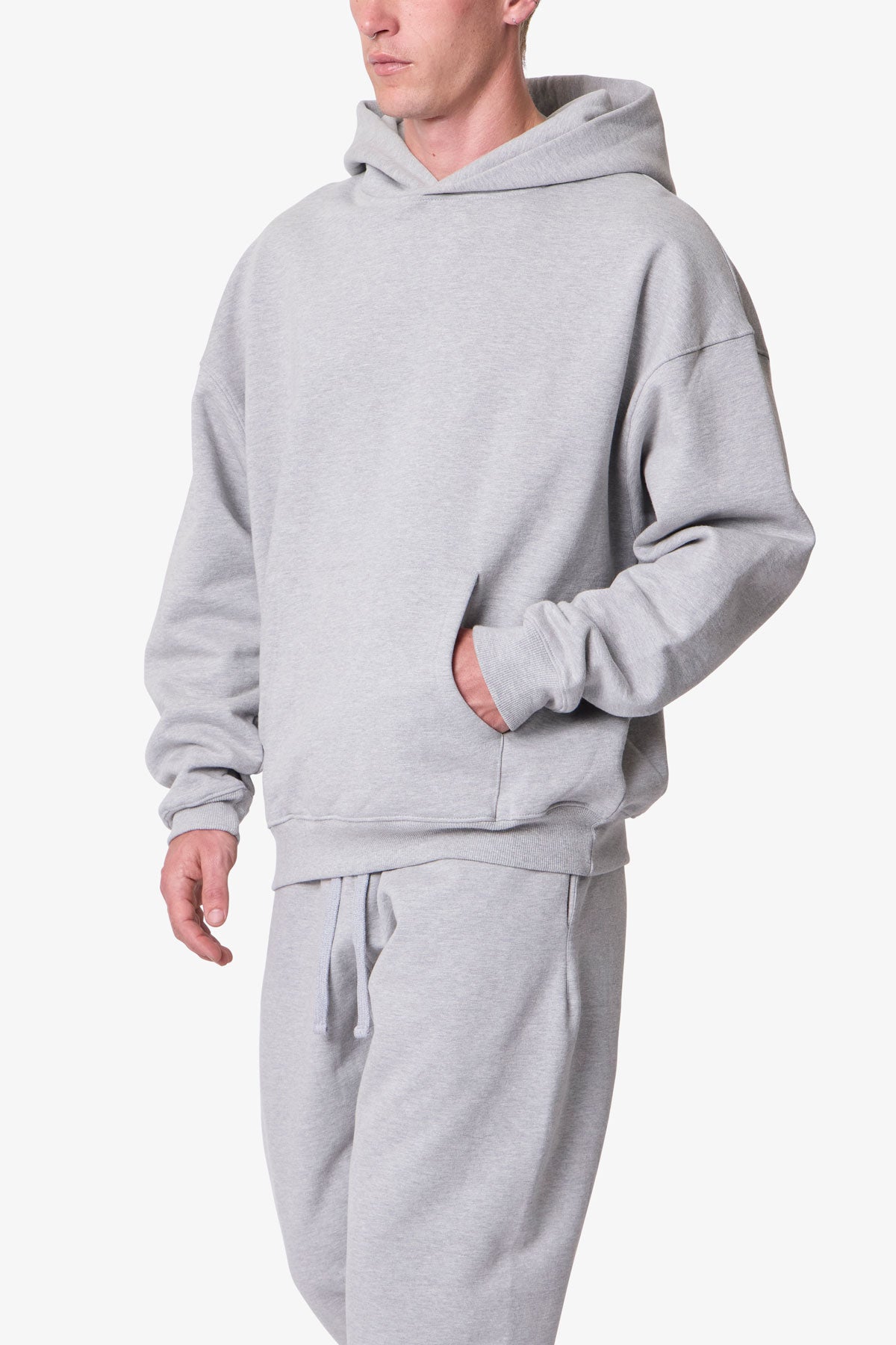 Heavy Basic Hoodie - Marled Grey