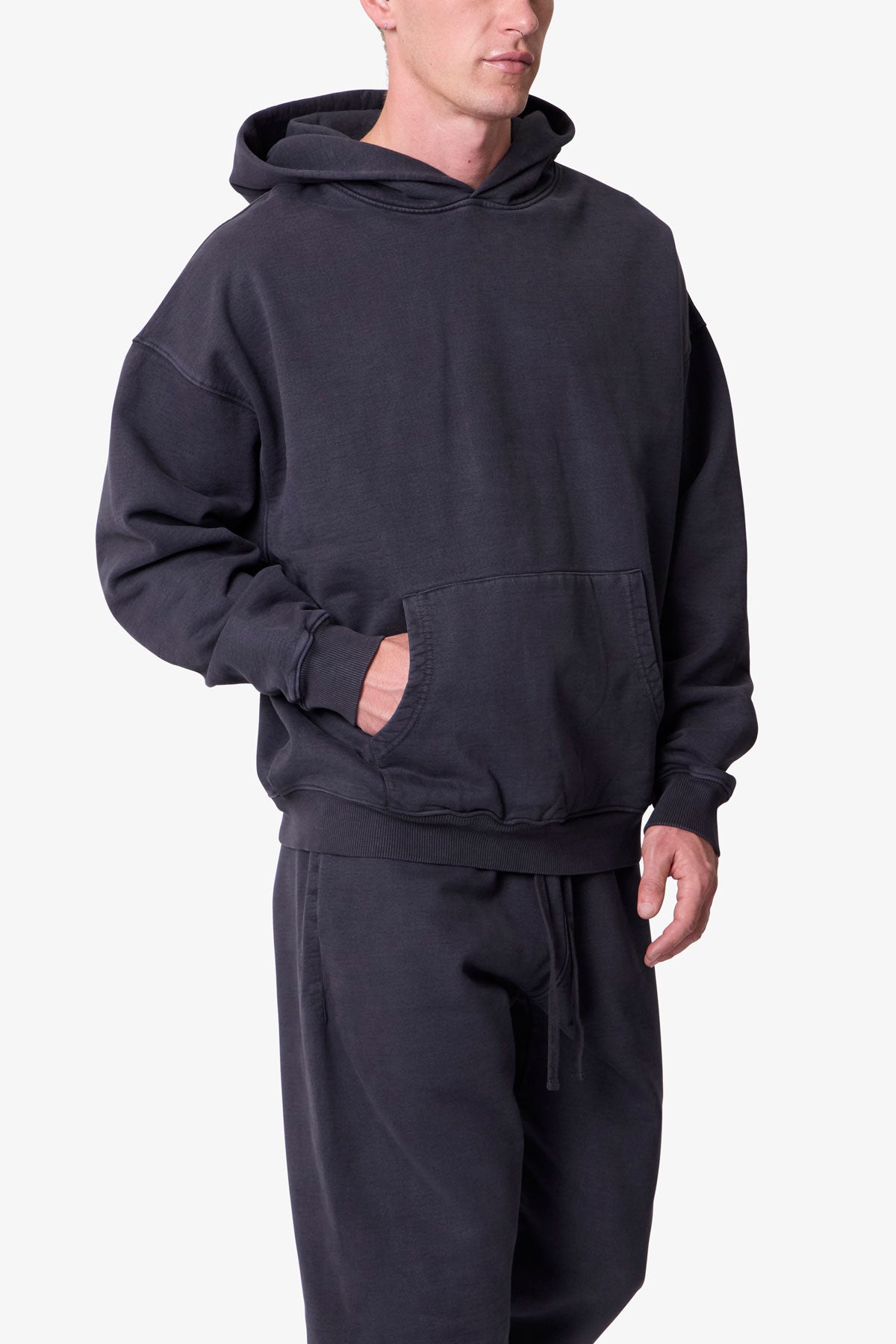 Heavy Basic Hoodie - Washed Black