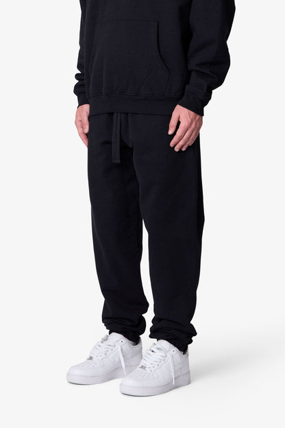 Heavy Basic Sweatpants - Black